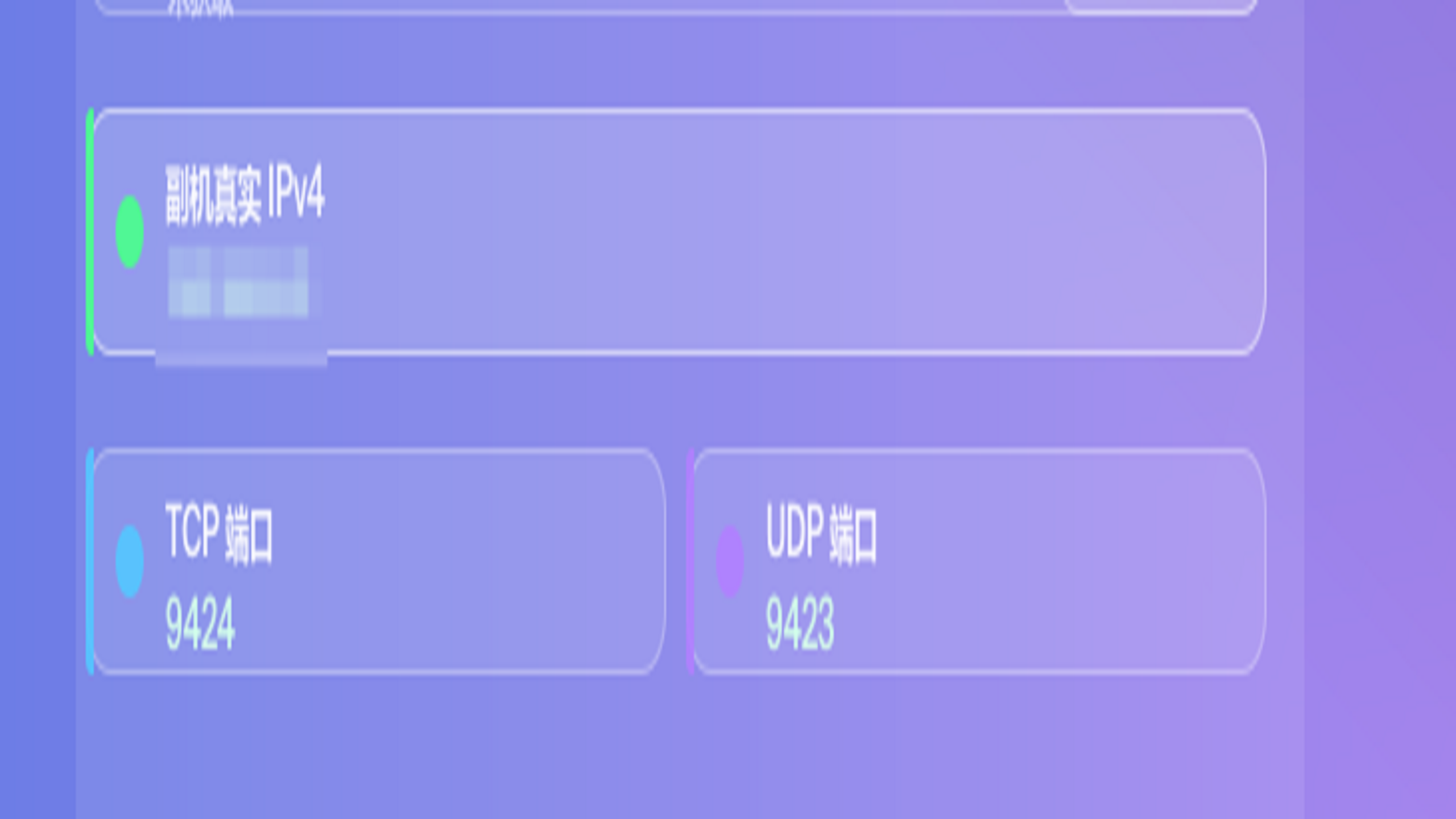 副机真实 IPv4、TCP 和 UDP 端口位置